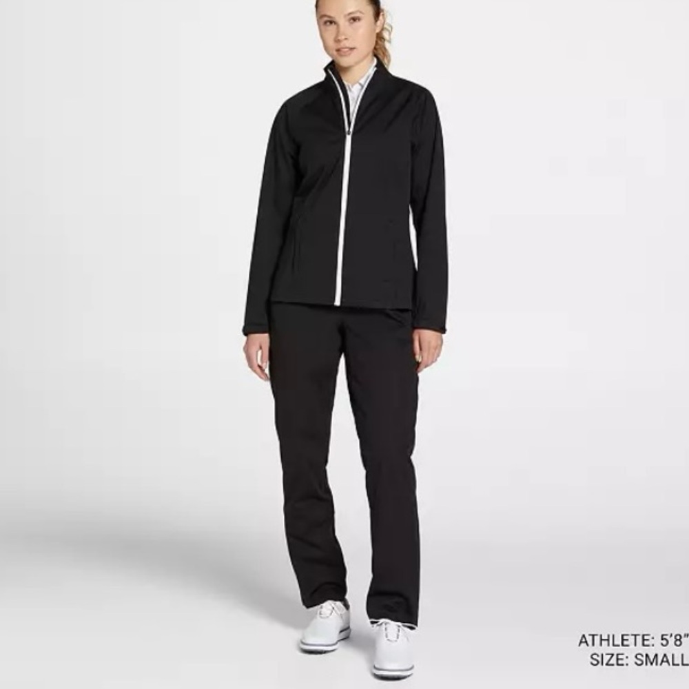 Walter Hagen Black Full-Zip Rain Jacket